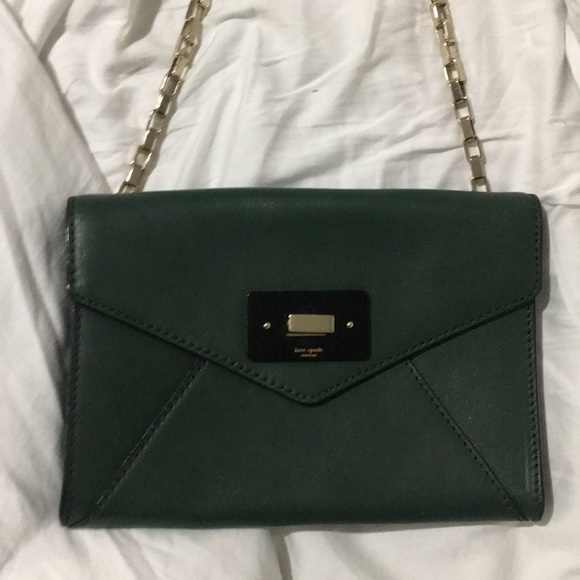 kate spade Handbags - Green kate spade chain crossbody envelope clutch